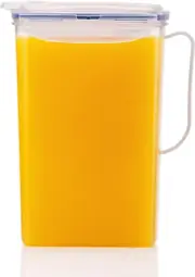 Aqua Fridge Door Water Jug with Handle BPA Free Plastic Pitcher with Flip Top Li