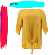 Motto Timeless Tie-Front Top Rayon Mango size XS