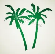 Tropical Palm Trees Stencil 10" Lake Cabin Margaritaville Sunset Summer Beach