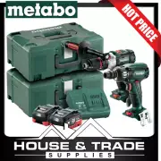 Metabo Brushless Drill & 400 Nm Impact Wrench Kit 2x 5.5Ah Batteries AU68902055