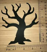 10 SCARY TREE cardstock paper die cut embellishments HALLOWEEN