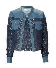 SASS & BIDE Denim Lace Shirt in Indigo- Size AU8 - New with tag