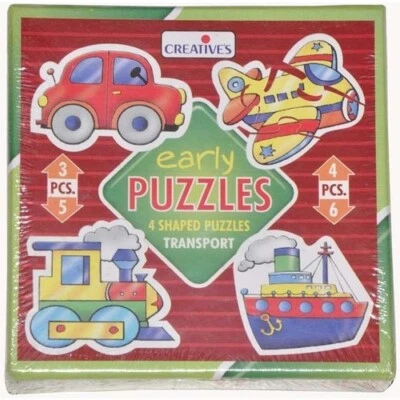 Early Jigsaw TRANSPORT 4 PIECE Puzzles Educational KIDS Toy TODDLER Preschool
