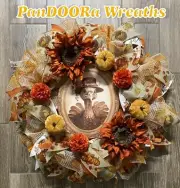 Fall Turkey Deco Mesh Wreath