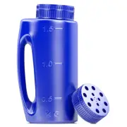 Handheld Salt Melt Spreader Seed Fertilizer Garden Shaker, Blue, 2 Liter-Superio