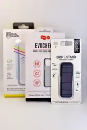 3PK-Tech21 iPhone 12 Pro Max Case, Body Guardz Screen Protector, and Clckr Stand