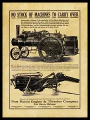 1915 Port Huron Traction Engine & Thresher NEW Metal Sign: Port Huron, Michigan