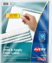 AVERY AVE11429 - Print and Apply Index Maker Clear Label Dividers