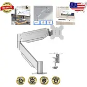Stylish Silver Monitor Arm Desk Mount for Ultrawide Screens - Height Adjustable