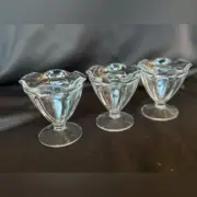 4” Vintage Tulip Ice Cream Sundae Dessert Dish Set of 3
