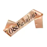 Rose Gold '70 & Fabulous' Birthday Party Sash