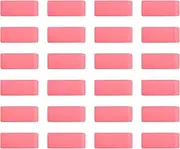Amazon Basics Rectangular Eraser, 24 Count, Pink