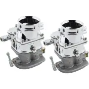 Pair of Secondary 9 Super 7® 3-Bolt 2-Barrel Carbs, Chrome Finish