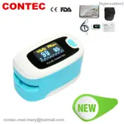 OLED Fingertip Pulse Oximeter Spo2 Pulse Rate Monitor Free Case Lanyard CMS50N