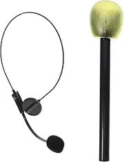 SUPVOX 2 Pcs Headset Microphone Props for Adults Cosplay Concert Costume Accessories Lightweight Stylish Fake Microphone Headset for Parties Halloween Themed Events