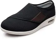 [Grigobu] Wom's Diabetic Shoes for Women Casual Velcro Adjustable Walking Shoes Wide Lightweight Shoes for Elderly Swollen Feet Non-Slip Air Cushion Bottom Fattening and Widening