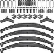 Youxmoto 5 Leaf Springs Tandem Trailer Axle Suspension Kit & U-Bolt & Hanger Kit; 25-1/4" L, 1-3/4" Width, 9/16" Bushing Dia, Fits SW5/ 9150018/93163; for 6000lb Axle, LFLS0011-LYF