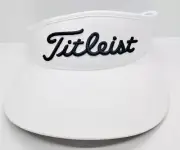 NEW TITLEIST TH23WSV-01 SUNDROP WHITE/BLACK ADJUSTABLE SUN VISOR HAT ADULT OSFM
