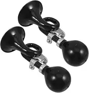 PartyKindom 2pcs Loud Retro Metal Clown Air Horn for Bicycles Scooters Easy Installation for Childrens Handlebar for Siblings Friends