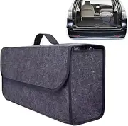Car Boot Organiser for Spacious Foldable Car Storage Box, Felt Car Organiser, Versatile Car Trunk Organiser with Handle, Food Tools and Essential Items, Car Tru