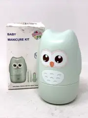 Bundle of Joys Turquoise Owl Baby Manicure Kit Clippers Tweezers Scissors File