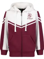 Manly Nrl Youth Fleece Zip Jacket, Maroon, Size 12