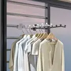 Iron Wall Mount Clothes Hanger Black/White Clothes Storage Hangers for Home