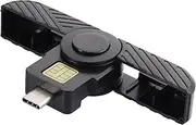 Card Reader – Cards and Ic Bank Chip Reader, USB Smart Cards Adapter | Compact Card Access Scanner for Linux, Mobile Devices, Personal Data Security Readers for Digital ID Use