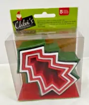 Chloe's Kitchen Christmas Tree Cookie Cutter Set New In Package
