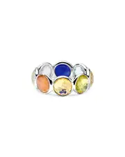 Ippolita Sterling Silver 925 Lollipop Multi Gemstone Wildflower Ring