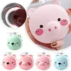 Mini Fan Pink Piggy USB Rechargeable Handheld Portable GXO Makeup Mirror N3P3