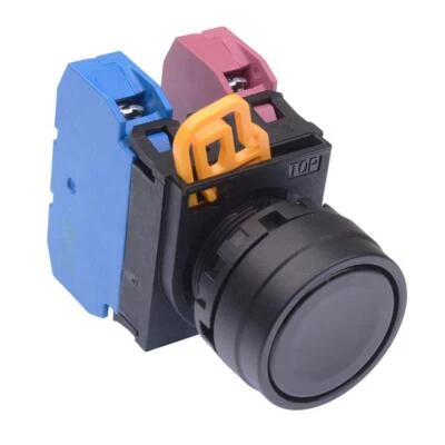 IDEC Black 22mm Momentary Push Button Switch 1NO-1NC IP65 YW1B-M1E11B