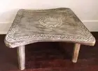 Carved Borneo Coffee Table, Television Console Or Seat Chair Bench Wood