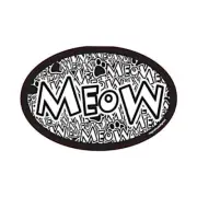 Meow All Over Euro Dog Car Magnet
