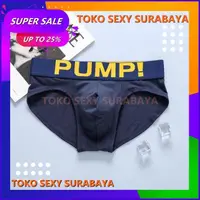 在飛比找蝦皮購物優惠-Pump PUMP 男士內褲男士三角內褲海軍藍 MN 最佳品