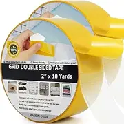 Double Sided Carpet Tape Rug Tape,2” x 10 Yards,H HOME-MART Carpet Binding Tape Strong Adhesive and Removable, Strong Sticky Tape for Area Rugs,Tile Hardwood Floors,Over Carpet