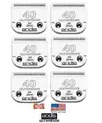 6-ANDIS ULTRAEDGE 40 BLADE*Fit Many Oster,Wahl,Moser,Laube Clippers*Pet Grooming