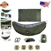 Comfortable Army Green Hammock Underquilt - Essential for Winter Backpacking