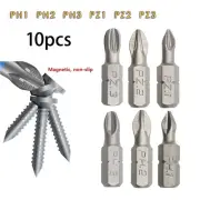 For 1/4" Electric PH Hex Shank Driver Bit Set Screw Driver Bit 10 Pcs