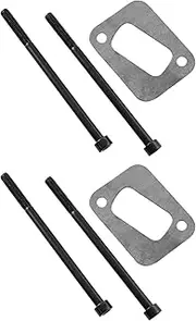 LQ Industrial 2PCS Muffler Exhaust Gasket with 4PCS Bolts for Husqvarna Chainsaw 340 345 346XP 350 351 353