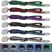 6 Home Theater Speaker Cables for Sony Samsung Etc / 4.2mm Connectors/Includes Tool-Free Wire Crimp Splices / 24 inches Each/Nextronics