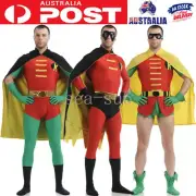 Teen Titans Nightwing Robin Dick Grayson Cosplay Costume Cloak Jumpsuit Outfits