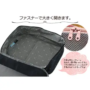 日本 HAPI+TAS 旅行小物 網格收納包 衣物收納袋《大》黑色格紋 HAPITAS HAP7013-L