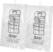 Levemolo 2pcs Vacuum Storage Bags for Clothes Hanging Design Space Saver for Travel and Home Organization for Bedding Quilts and Protection