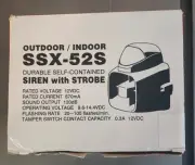 Amseco SSX-52X Indoor/Outdoor Security Siren with Strobe 120dB Alarm