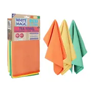 3pc White Magic Eco Cloth Kitchen Tea Towel Dish/Glassware Drying 70x50cm Citrus