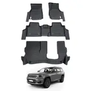 AUSGO 5D Car Floor Mats for Jeep Grand Cherokee L WL Series 7-Seat 2021-Onwards 3-Row Set Liners Mat
