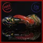 4.75 in Handmade Red Fumed Galactic Wormhole Tobacco Smoking Bowl Glass Pipes