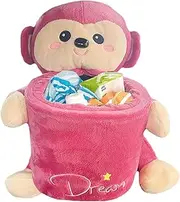 Animal Car Trash Can, Plush Car Tissue Box - Monkey Plush Car Trash Can, Multifunctional Car Trash Can and Storage Box, Cute Monkey Car Tissue Box for Car Home