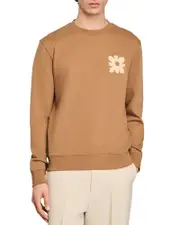 Sandro Sweatshirt With Flower Patch